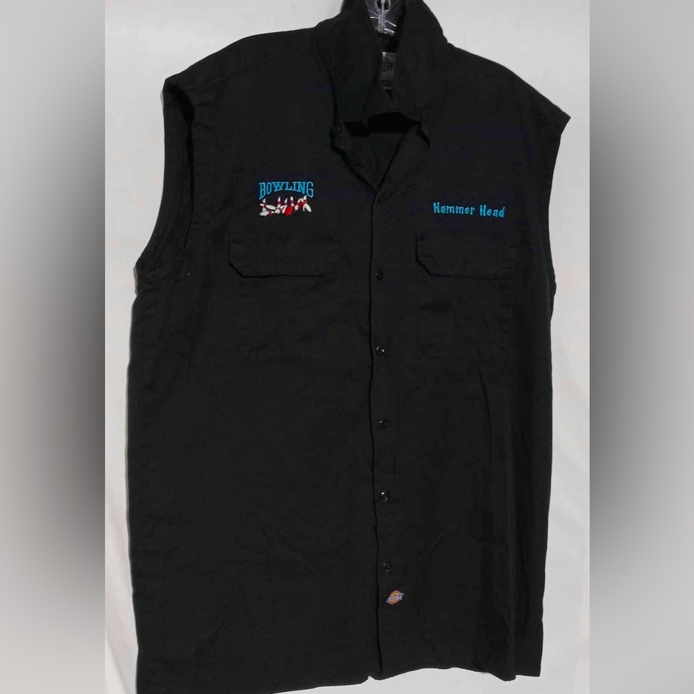 Dickie’s Sleeveless Button Bowling Shirt